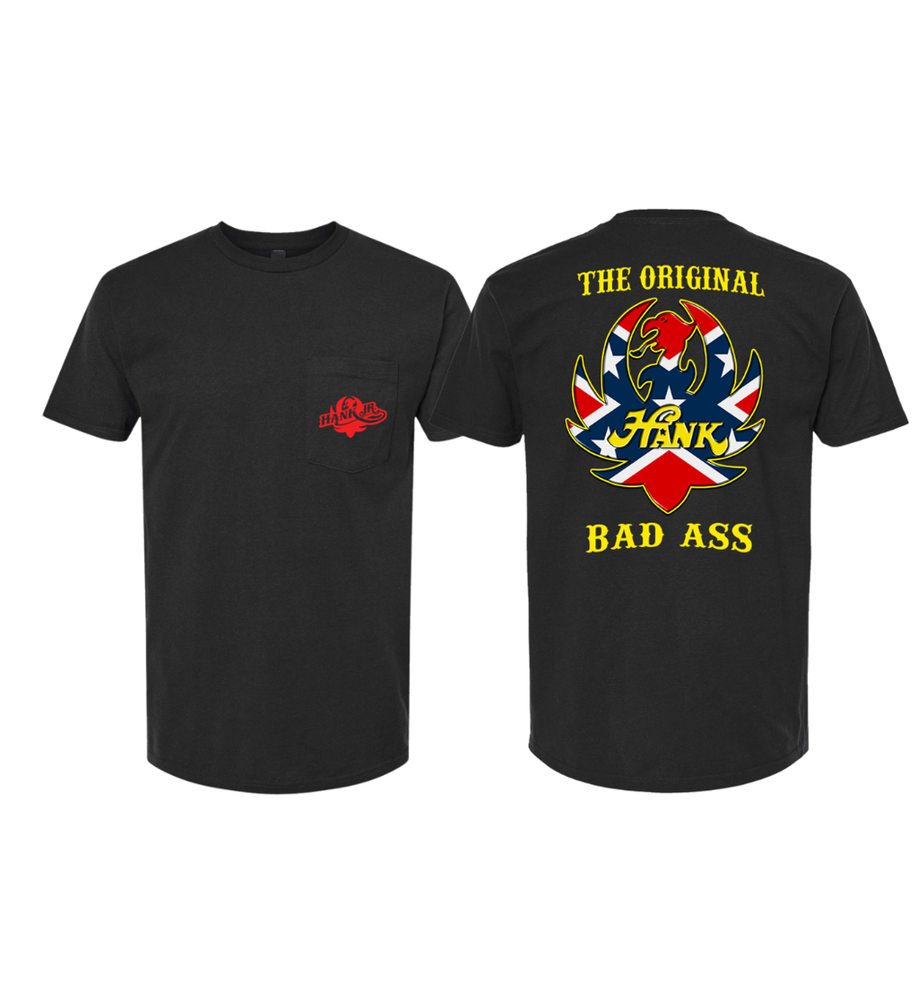 The Original Badass Dixie Flag Adult Pocket T-Shirt