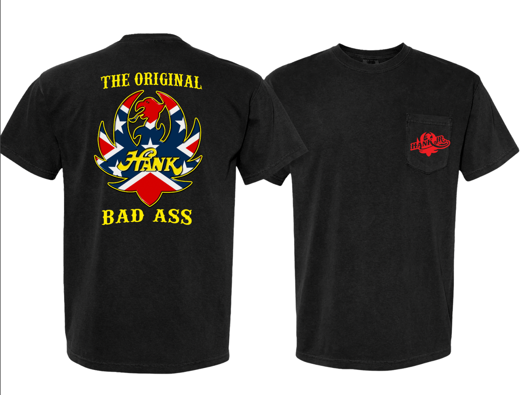 The Original Badass Dixie Flag Adult Pocket T-Shirt